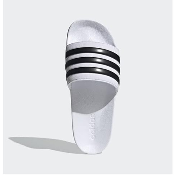 NWT Adidas Unisex Shower Slide S- White/Core Black/White, Size 12 US Men